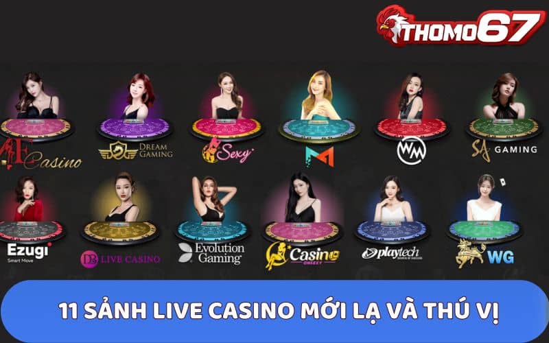 Tổng hợp các sảnh chơi tại Casino Thomo67